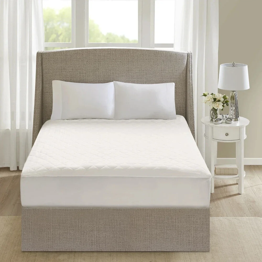 Beautyrest BR55-0900 Mattress Pad Queen White Cotton 20 Heat Deep Pocket BED83
